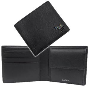 新品未使用　Paul Smith ポールスミス　二つ折り財布　付属品完備　黒 Paul Smith 【名入れ】ポールスミス PS オンライン限定 二つ折り