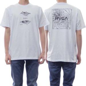 RVCA ルーカ メンズクルーネックTシャツ TOPOGRAPHIC ST / BC041-251 ホワイト｜tre-style