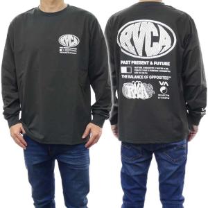 RVCA ルーカ メンズクルーネックロングTシャツ BD042-805 / LAMINATE LS ダークグレー｜tre-style