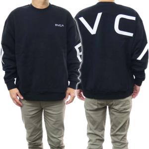 RVCA ルーカ メンズトレーナー BD042 RVCA-150 / FAKE RVCA CR ブラック｜tre-style