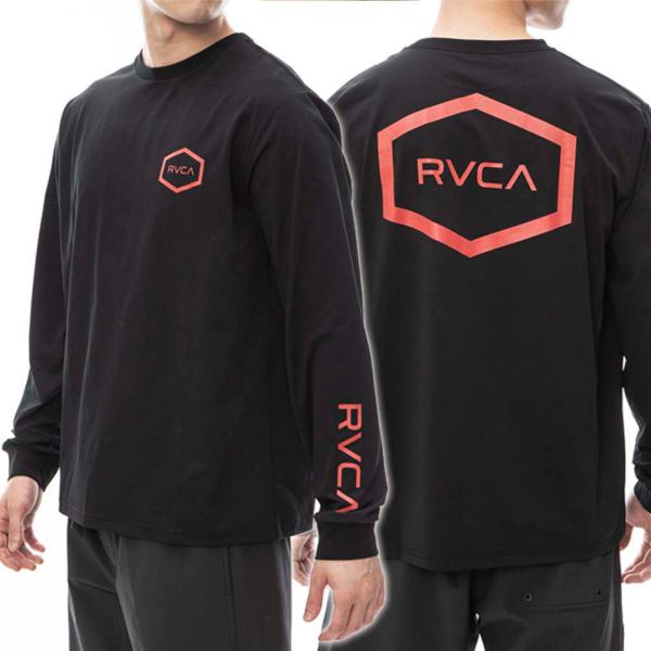 RVCA ルーカ メンズクルーネックロングTシャツ BE041801 / HEX SORF LS ブ...