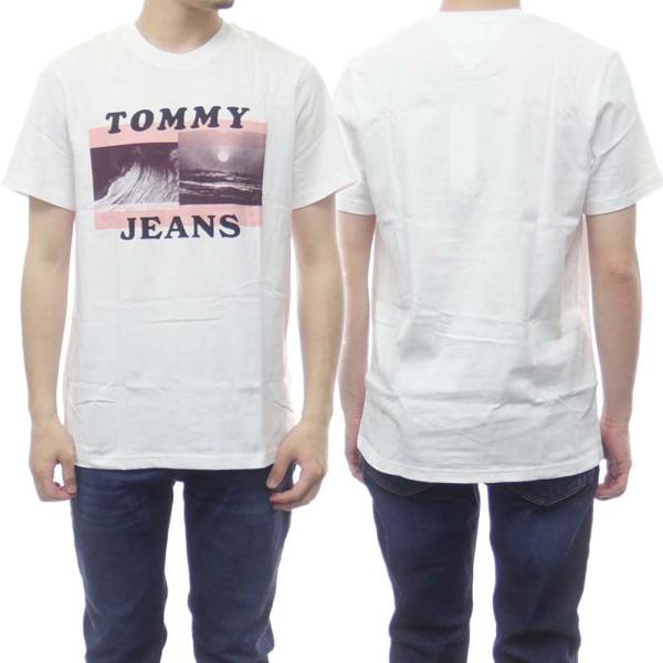TOMMY JEANS トミージーンズ メンズクルーネックTシャツ DM0DM13292 ホワイト