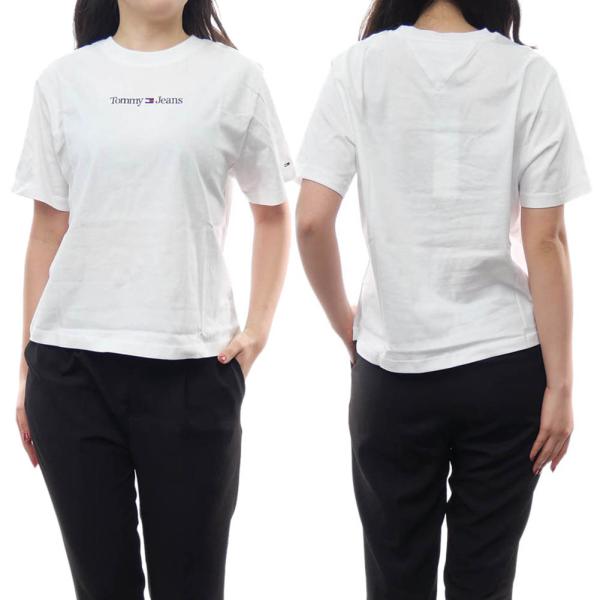 TOMMY JEANS トミージーンズ レディースクルーネックTシャツ DW0DW15049 ホワイ...