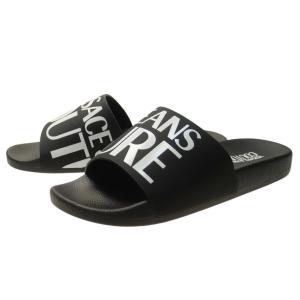 VERSACE JEANS ヴェルサーチェジーンズ メンズシャワーサンダル 72YA3SQ6 ZS201 ブラック /2022春夏新作