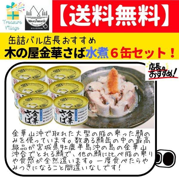 サバ缶 さば缶 金華サバ 金華さば 缶詰 水煮 170g 6缶セット 木の屋石巻水産 本州全域送料無...