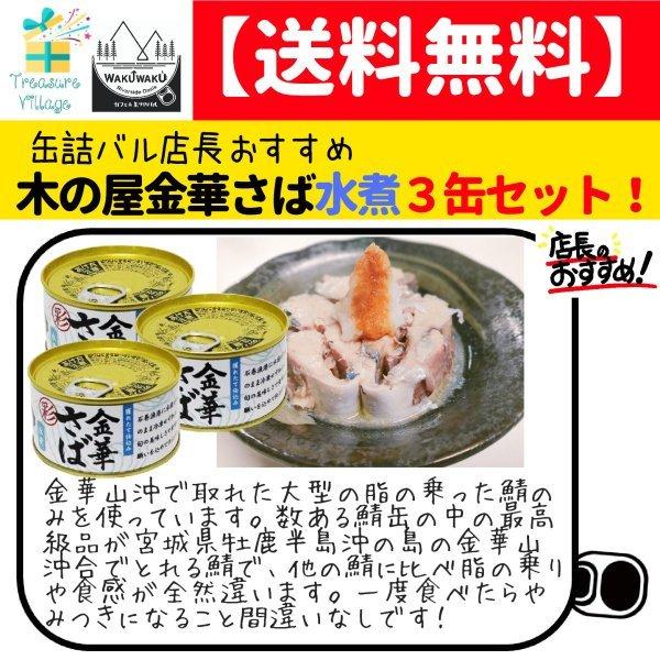 サバ缶 さば缶 金華サバ 金華さば 缶詰 水煮 170g 3缶セット 木の屋石巻水産 本州全域送料無...