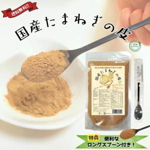 【ロングスプーン付き】国産 北海道 淡路島 100% 玉ねぎの皮 粉末 100g 1個 パウダー 送...