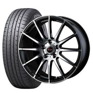 【送料無料】新品 Weds TEAD TRICK ブラックポリッシュ 6.5J-16 +40 5H 114 ダンロップ エナセーブ RV504 215/60R16 4本セット組込済 夏タイヤ＆ホイール｜tread-tire2011