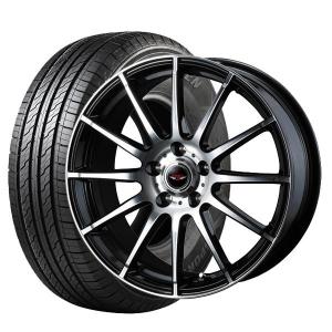 【送料無料】新品 Weds TEAD TRICK ブラックポリッシュ 7.0J-17 +40 5H 114 AUTOGREEN SportCruiser-SC6 225/65R17 4本セット組込済 夏タイヤ＆ホイール｜tread-tire2011