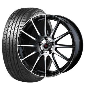 【送料無料】新品 Weds  TEAD TRICK ブラックポリッシュ 7.0J-17 +53 5H 114 AUTOGREEN SuperSportChaser-SSC5 205/45R17 4本セット組込済 夏タイヤ＆ホイール｜tread-tire2011