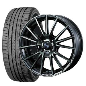 【送料無料】新品 WedsSport ウェッズスポーツ SA35R ウォースブラッククリアー  5.0J-16 +45 4H 100 WINRUN R330 165/50R16 4本セット 組込済 夏タイヤ｜tread-tire2011