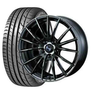 【送料無料】WedsSport ウェッズスポーツ SA35R ウォースブラッククリアー 7.5J-18 +45 5H 100 マキシス Victra Sport VS-01 215/45R18 4本 組込済 夏タイヤ｜tread-tire2011