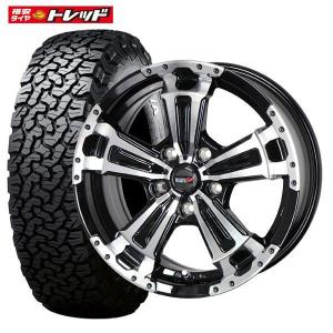 【送料無料】VENES ヴェネス SUV ブラックポリッシュ 7.0J-16 +42 5H 114 BF All-TerrainT/AKO2 グッドリッチ 100/99 ホワイトレター 225/70R16 4本価格 組込済｜tread-tire2011