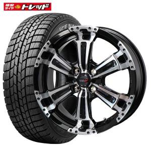 【送料無料】VENES SUV ブラックポリッシュ 6.0J-16 +42 4H 100 グッドイヤー ICE NAVI6 アイスナビ6 195/65R16 タイヤ+ホイール4本セット 冬 スタッドレス｜tread-tire2011