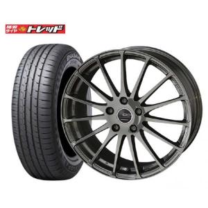 【送料無料】共豊 KYOHO CDF1 カーボンガンメタリック 7J-17 +48 100 5H ダンロップ エナセーブ RV504 225/60R17 夏タイヤ+アルミホイール4本セット 組込済｜tread-tire2011