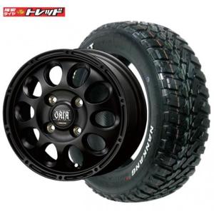 【送料無料】マルカサービス GAIA X 3.5J-12 +45 100 4H ナンカン FT-9 M/T ホワイトレター 145/80R12 夏タイヤ+アルミホイール4本セット サマータイヤ 組込済