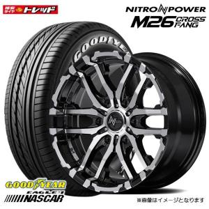 【送料無料】マルカ NITORO POWER M26 CROSSFANG【16インチ 6.5J +38 6H PCD139.7】グッドイヤー EAGLE ＃1 NASCAR 【215/65R16】夏タイヤ アルミ 4本セット価格｜tread-tire2011