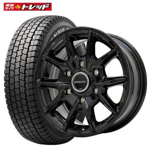 2023年製【送料無料】マルカサービス ROADMAX KG-25 BK 6J-15 +33 6H 139 グッドイヤー ICE NAVI CARGO 195/80R15 冬タイヤ+ホイール4本セット スタッドレス｜tread-tire2011