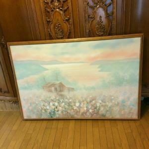 赤羽忠親 「安曇野（有明山）」 風景画 油彩 P10号 真作保証 新品 