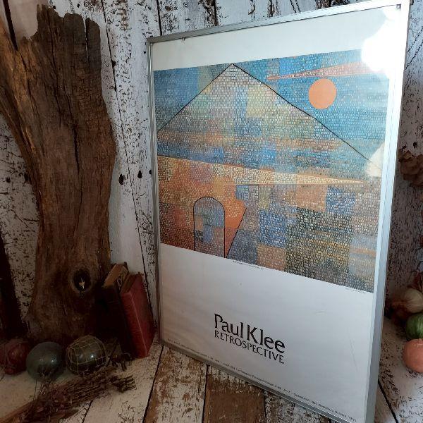 90s ヴィンテージ パウル・クレー Paul Klee RETROSPECTIVE 大判 額装 ア...
