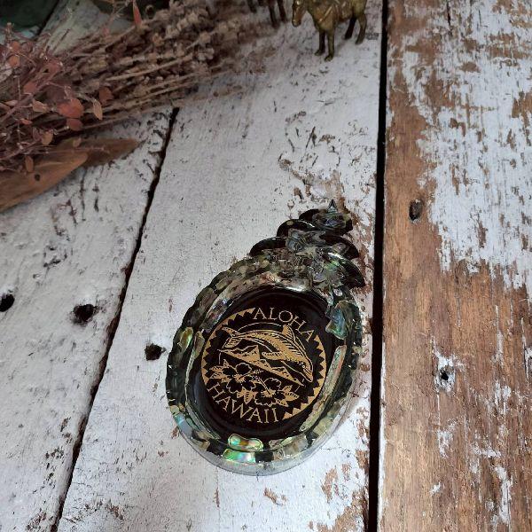 ヴィンテージ 未使用 ニュージーランド パウワ シェル 貝 ハワイ アッシュトレイ 灰皿 煙草 たば...