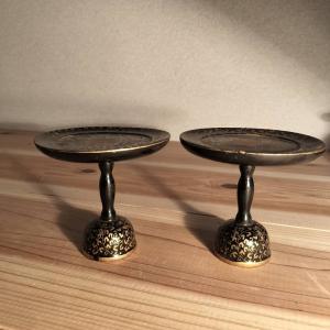 木製 高杯 高坏 二客組 雛道具 雛飾り 供物...の詳細画像3