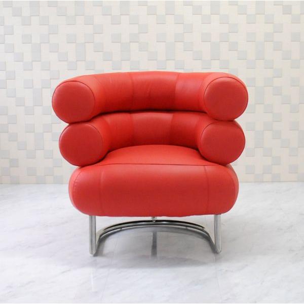 ビベンダムチェア アイリーングレイ レッド　本革 レザー ソファ ソファー sofa 椅子 いす イ...