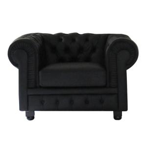 チェスターフィールドソファ 1p/1人掛 イタリアンレザー総本革張り sofa