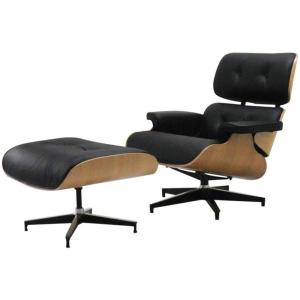 イームズラウンジチェア オットマン ブラック×ナチュラル　ソファ ソファー sofa 椅子 イス　eames｜treasure-com