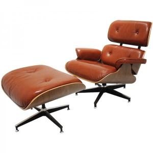 イームズ ラウンジチェア オットマン チャールズ&amp;レイ・イームズ　本革仕様　タン　ソファ ソファー sofa  eames