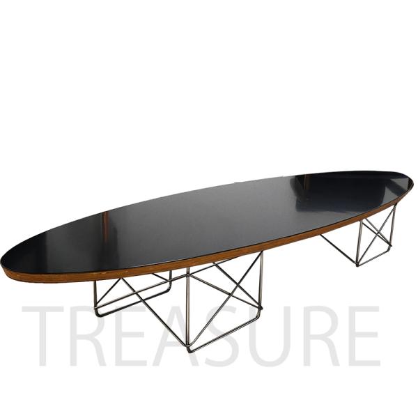イームズ ETRT eames-Elliptical Table　サーフボードテーブル 天板ブラック...