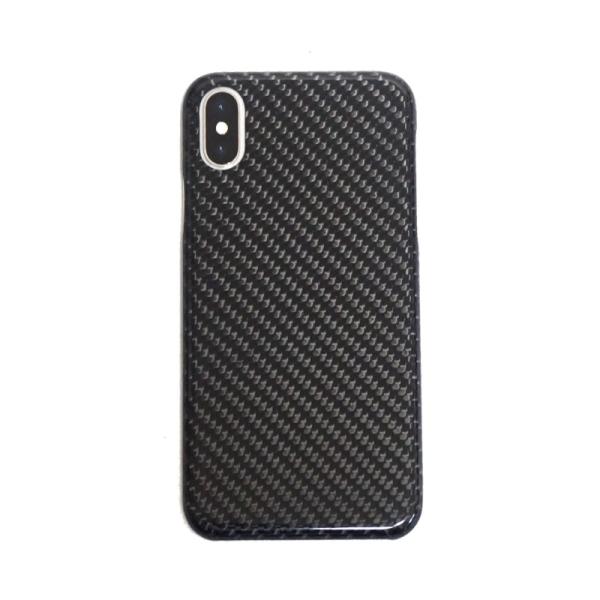 カーボン製 iPhoneX ケース カバー つやあり 軽量 炭素繊維 カーボンファイバー CARBO...