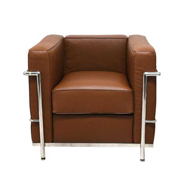 ル・コルビジェ LC2 1P ダークブラウン 総本革 アニリンレザー仕様 ソファ ソファー sofa...