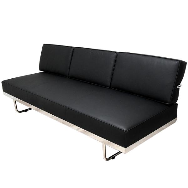 LC5 デイベッド ル・コルビジェ イタリアンレザー総本革仕様 ブラック 3p/3人掛け ソファ ソ...