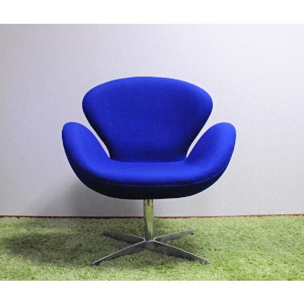 スワンチェア ファブリック仕様 ブルー アルネ・ヤコブセン作 リプロダクト swanchair sw...