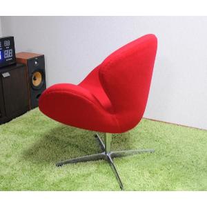 スワンチェア ファブリック仕様/カラー レッド...の詳細画像2