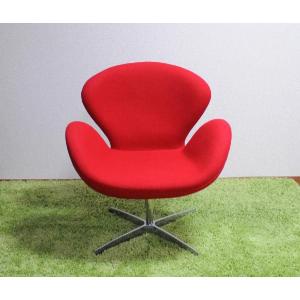 スワンチェア ファブリック仕様/カラー レッド...の詳細画像3