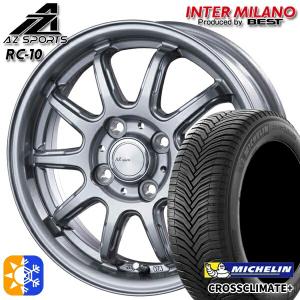 オールシーズンタイヤ ホイール4本セット 165/65R14インチ 4H100 AZ-Sports RC10 シルバー ミシュラン クロスクライメート プラス｜treasure-one-company