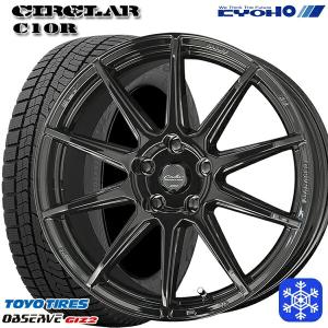 225/50R17インチ TOYO OBSERVE GIZ2 トーヨー オブザーブ ギズ2 5H114.3 スタッドレスタイヤホイール4本セット 共豊 サーキュラー C10R｜treasure-one-company