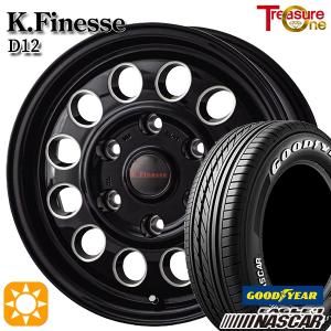 サマータイヤ ホイール4本セット 195/80R15インチ 6H139 トレジャーワン ケイフィネス D12 ブラック グッドイヤー ナスカー NASCAR ホワイトレター｜treasure-one-company