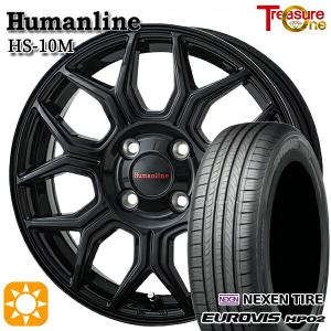 サマータイヤ ホイール4本セット 155/65R14インチ 4H100 ヒューマンライン HS10M BK ネクセン ロードストーン ユーロビズ HP02｜treasure-one-company