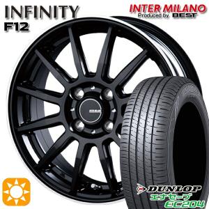 サマータイヤ ホイール4本セット 185/55R16インチ 4H100 インフィニティ F12 BK/FP ダンロップ エナセーブ EC204｜treasure-one-company