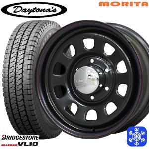 195/80R15インチ ブリヂストン ブリザック VL10 6H139.7 MRT DAYTONA'S デイトナ ブラック スタッドレスタイヤホイール4本セット