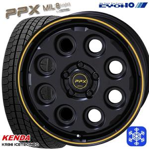 6/5〜6日+5倍 215/70R16インチ ケンダ KENDA KR36 5H114.3 スタッドレスタイヤホイール4本セット 共豊 PPX MIL8 ミルエイト｜treasure-one-company