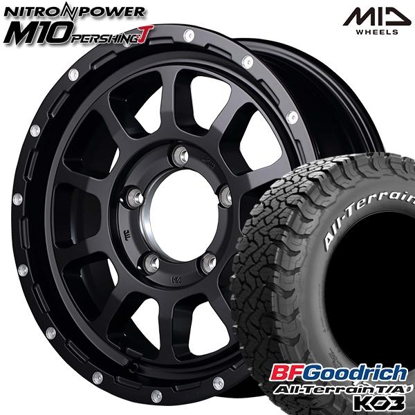 ジムニーシエラ ホイールセット 215/70R16インチ 5H139 MID ナイトロパワー M10...