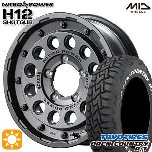 ジムニーシエラ専用 ホイールセット 225/70R16インチ 5H139.7 6.0J MID ナイトロパワー H12 ショットガン BB トーヨー オープンカントリー R/T ホワイトレター｜treasure-one-company