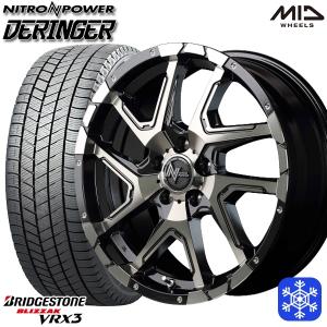 6/5〜6日+5倍 215/70R16インチ ブリヂストン ブリザック VRX3 5H114.3 スタッドレスタイヤホイール4本セット MID ナイトロパワー デリンジャー BMP/BC｜treasure-one-company