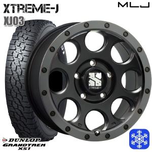 215/70R16インチ ダンロップ グラントレック XS1 ホワイトレター 5H114.3 スタッドレスタイヤホイール4本セット MLJ エクストリームJ XJ03｜treasure-one-company