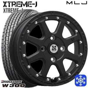 145/80R12 145R12インチ 6PR ブリヂストン W300 4H100 スタッドレスタイヤホイール4本セット MLJ エクストリームJ FB｜treasure-one-company