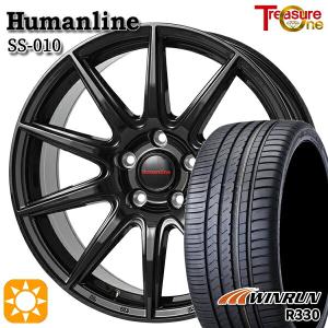 25〜26日+5倍  サマータイヤ ホイール4本セット 195/65R16インチ 5H100 ヒューマンライン SS010 BK ウィンラン R330｜treasure-one-company